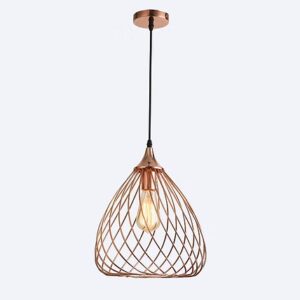 ELR-1011-RG - 1 X E27 MESH ROSE GOLD PENDANT